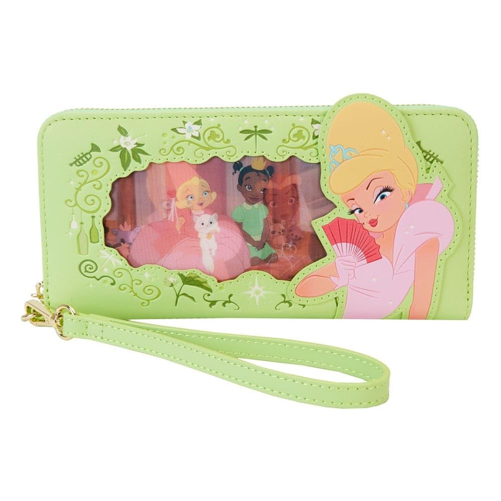 Loungefly ディズニー プリンセスと魔法のキス ティアナ レンチキュラー 長財布 リストレット|Basqueバスク