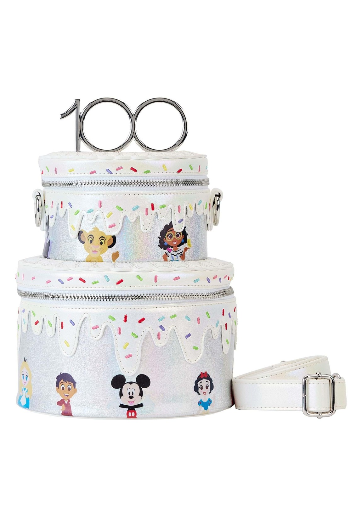 Loungefly ディズニー 100周年 セレブレーション ケーキ クロスボディバッグ ショルダーバッグ ホログラム|Basqueバスク