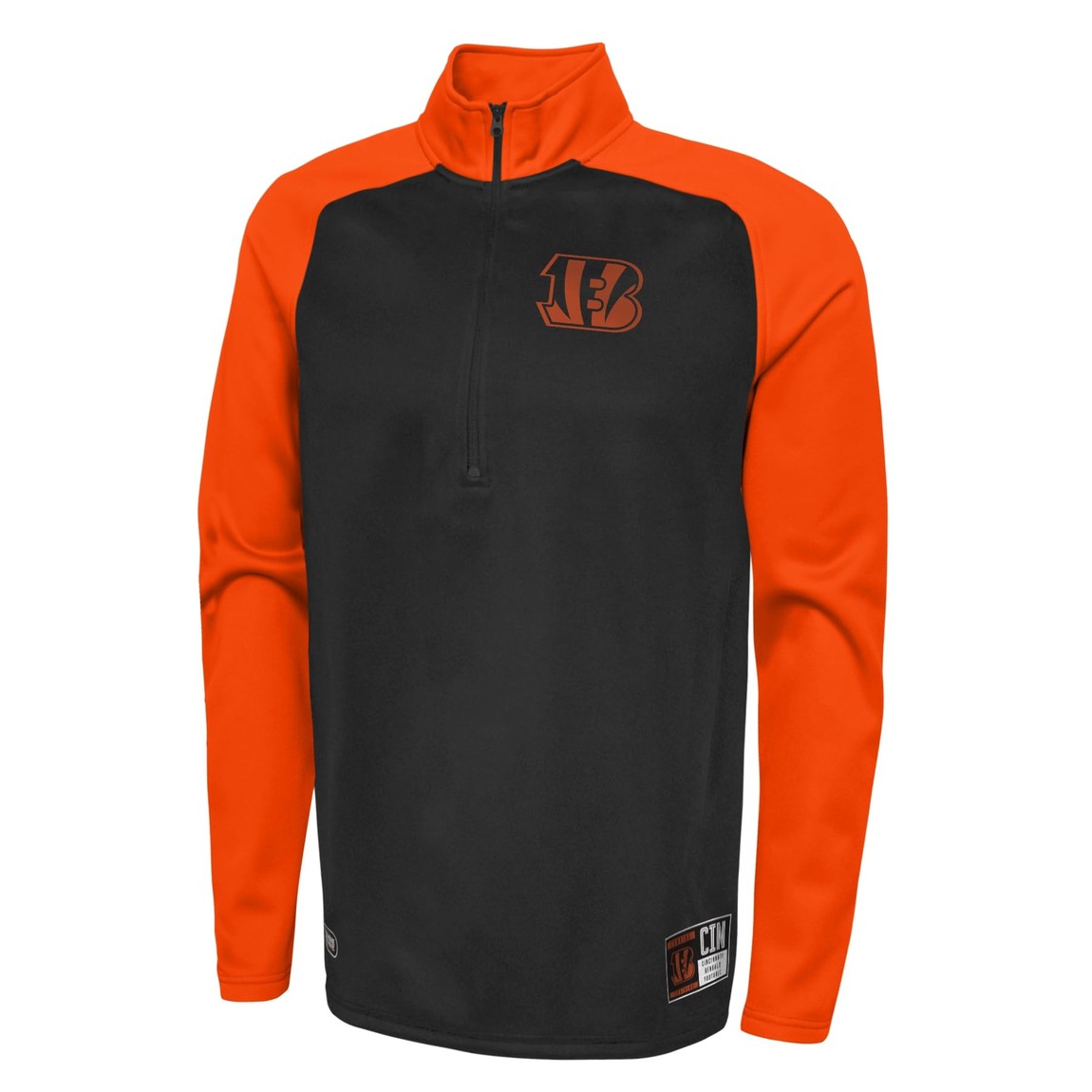 Outerstuff NFL シンシナティ・ベンガルズ Cincinnati Bengals ハーフジップ プルオーバー フリース トップス ジャケット スウェット トレーナー｜Basqueバスク