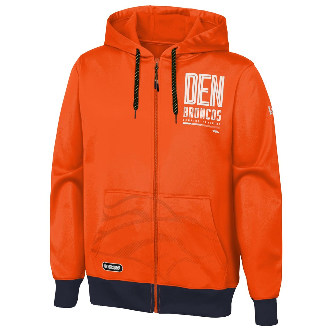 Outerstuff NFL デンバー・ブロンコス Denver Broncos フルジップ パフォーマンス フリース パーカー フーディ メンズ ネイビー オレンジ｜Basqueバスク