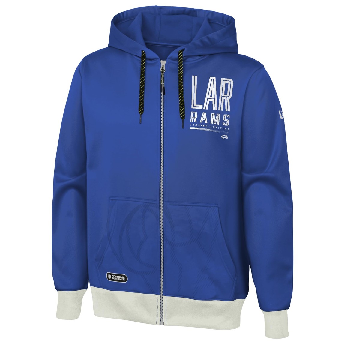 Outerstuff NFL ロサンゼルス・ラムズ Los Angeles Rams フルジップ パフォーマンス フリース パーカー フーディ ネイビー 長袖 メンズ｜Basqueバスク
