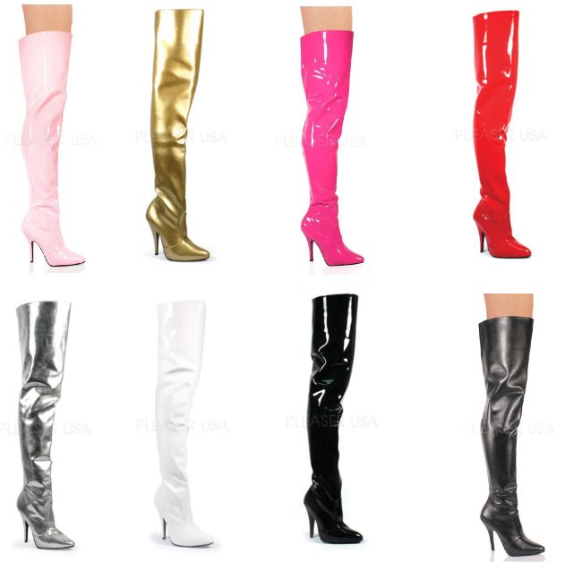 楽天市場 Seduce 3010 5インチ 約13cm サイハイブーツ Pleaserプリーザー パーティードレス 靴 大きいサイズ Basqueバスク