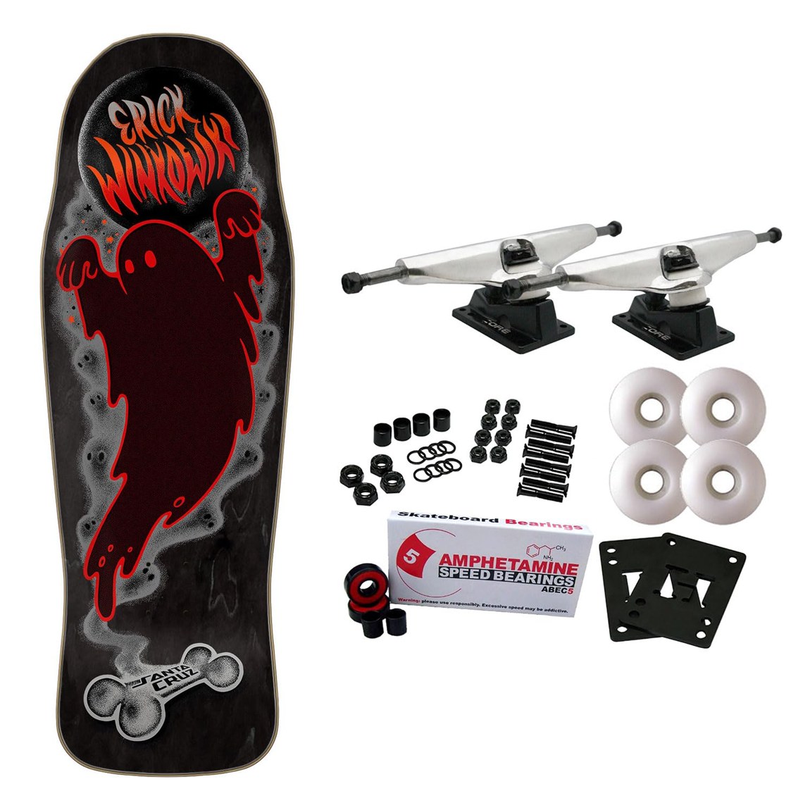 Santa Cruz Winkowski Ghost スケートボード コンプリート 10.34" x 30.54" 組み立てセット｜Basqueバスク