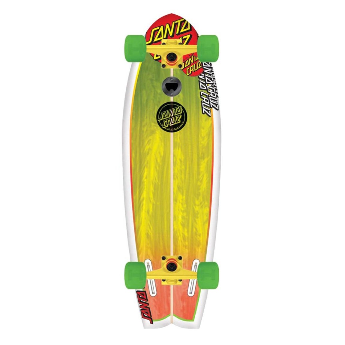 Santa Cruz Land Shark Rasta クルーザー スケートボード コンプリート 8.8 x 27.7インチ|Basqueバスク