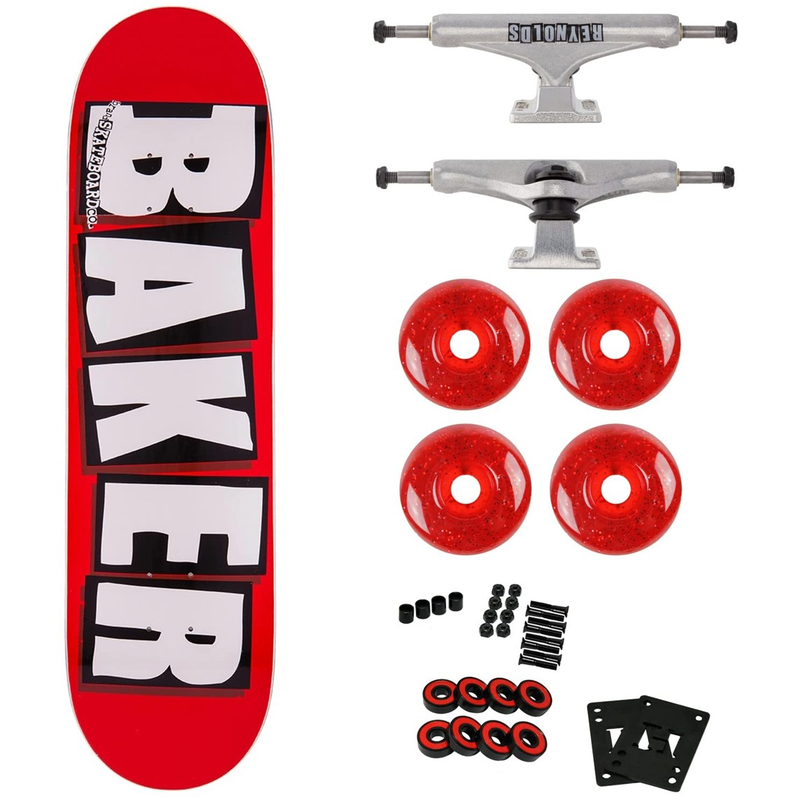 Baker Skateboard Complete 8.0インチ Independent Reynolds Mid Hollow Trucks コンプリート 53mm 99A｜Basqueバスク