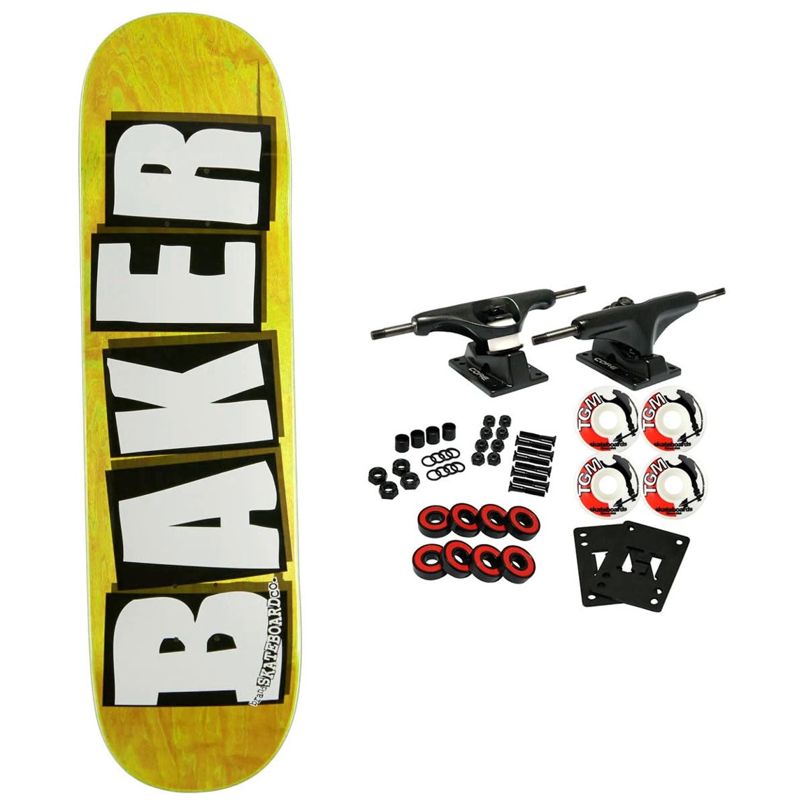 Baker Logo Veneers B2 Yellow スケートボード コンプリート 8.25インチ｜Basqueバスク