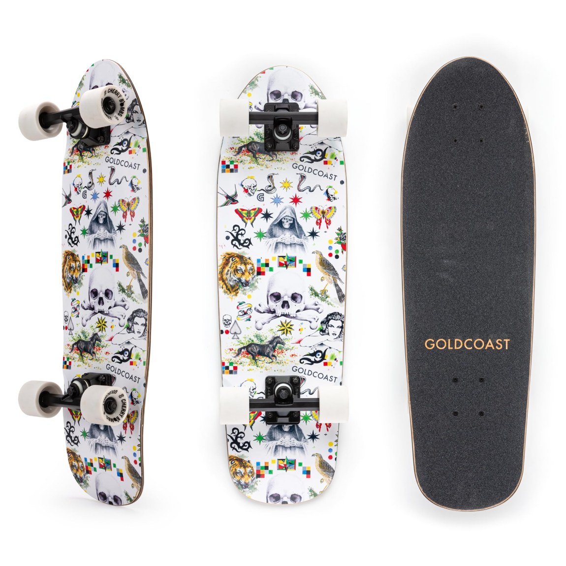GoldCoast Nateflash クルーザー スケートボード コンプリート 28インチ カナディアンメイプル 60mmソフトウィール|Basqueバスク