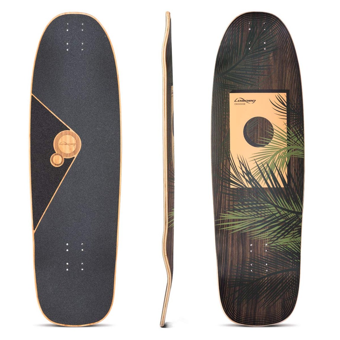 Loaded Boards Omakase Palm Graphic ロングボード スケートボード デッキ 33.5" x 10"|Basqueバスク