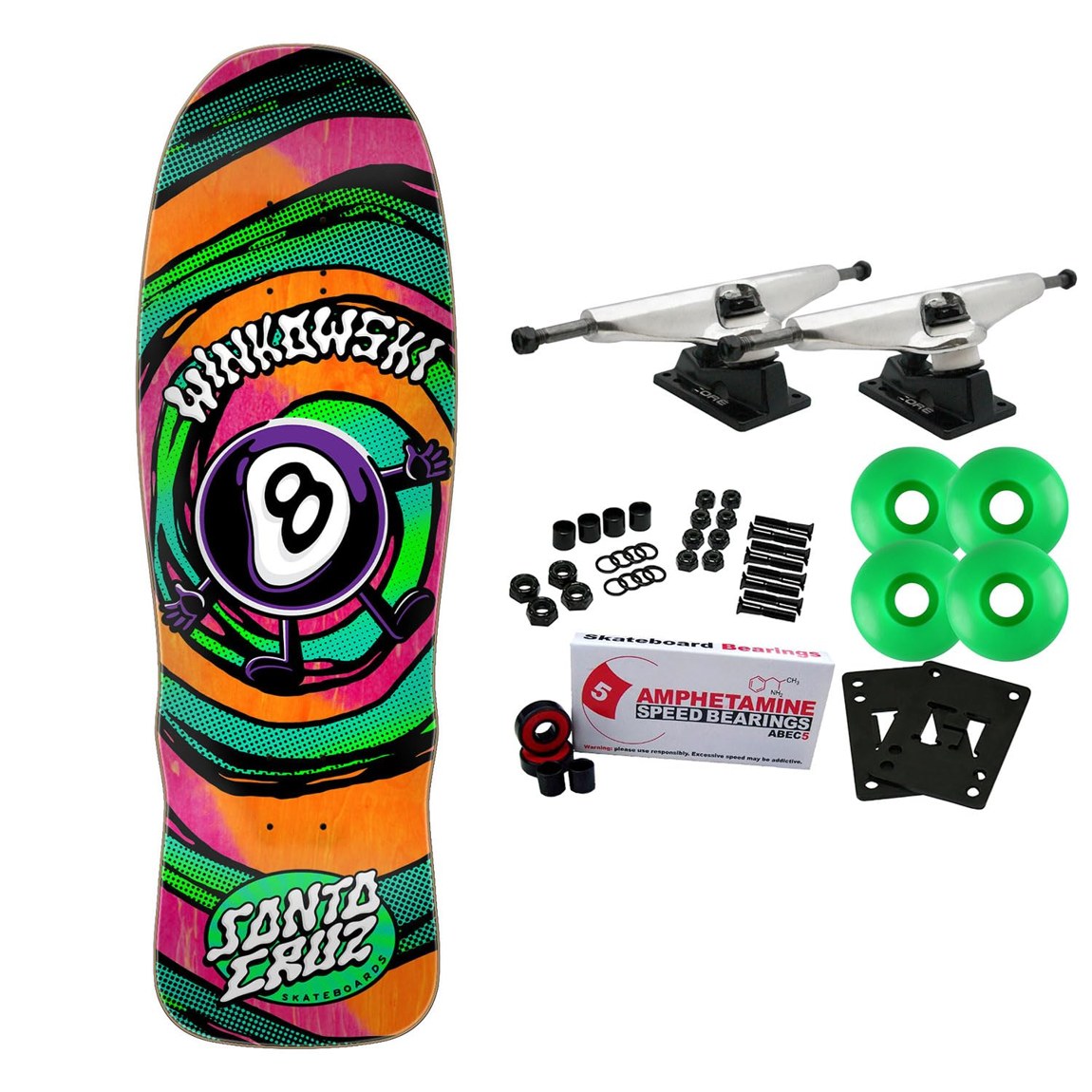 Santa Cruz Erick Winkowski Vertigo MED スケートボード コンプリート 9.5 x 30.05 インチ プロモデル|Basqueバスク