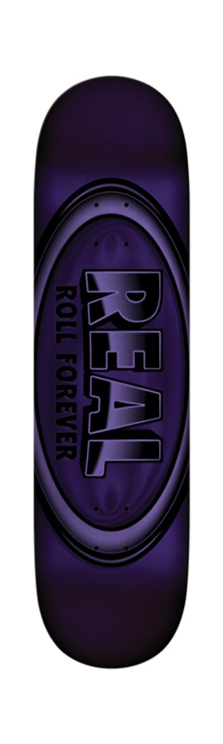 Real Skateboards Oval Purple Foil スケートボード デッキ 8.38" x 32.2"|Basqueバスク
