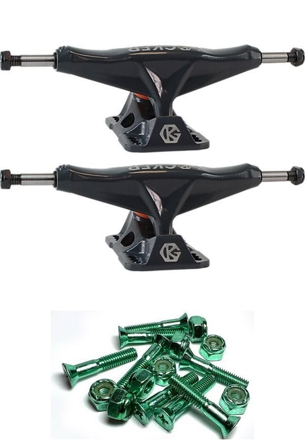 Grind King Truck Co. Locker Battleship Grey スケートボード トラック 5.4" Hanger 8.0" Axle ハードウェアセット｜Basqueバスク