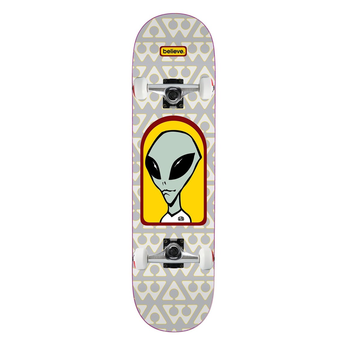 Alien Workshop Believe Pattern Grey コンプリート スケートボード 8.625インチ｜Basqueバスク