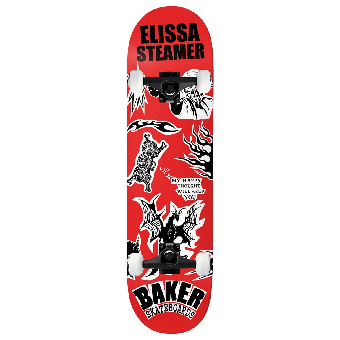 Baker Elissa Steamer Divine Evil スケートボード コンプリート 8.0" x 31.5"|Basqueバスク