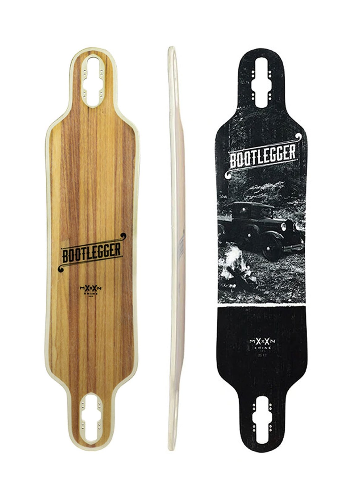 Moonshine Manufacturing Bootlegger ロングボード デッキ 9.13インチ 39.5インチ 防水 クルーザー|Basqueバスク