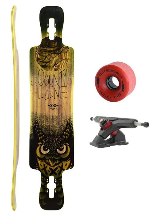Moonshine Manufacturing County Line Complete Longboard ロングボード 9.5" Firm Flex コンプリート｜Basqueバスク