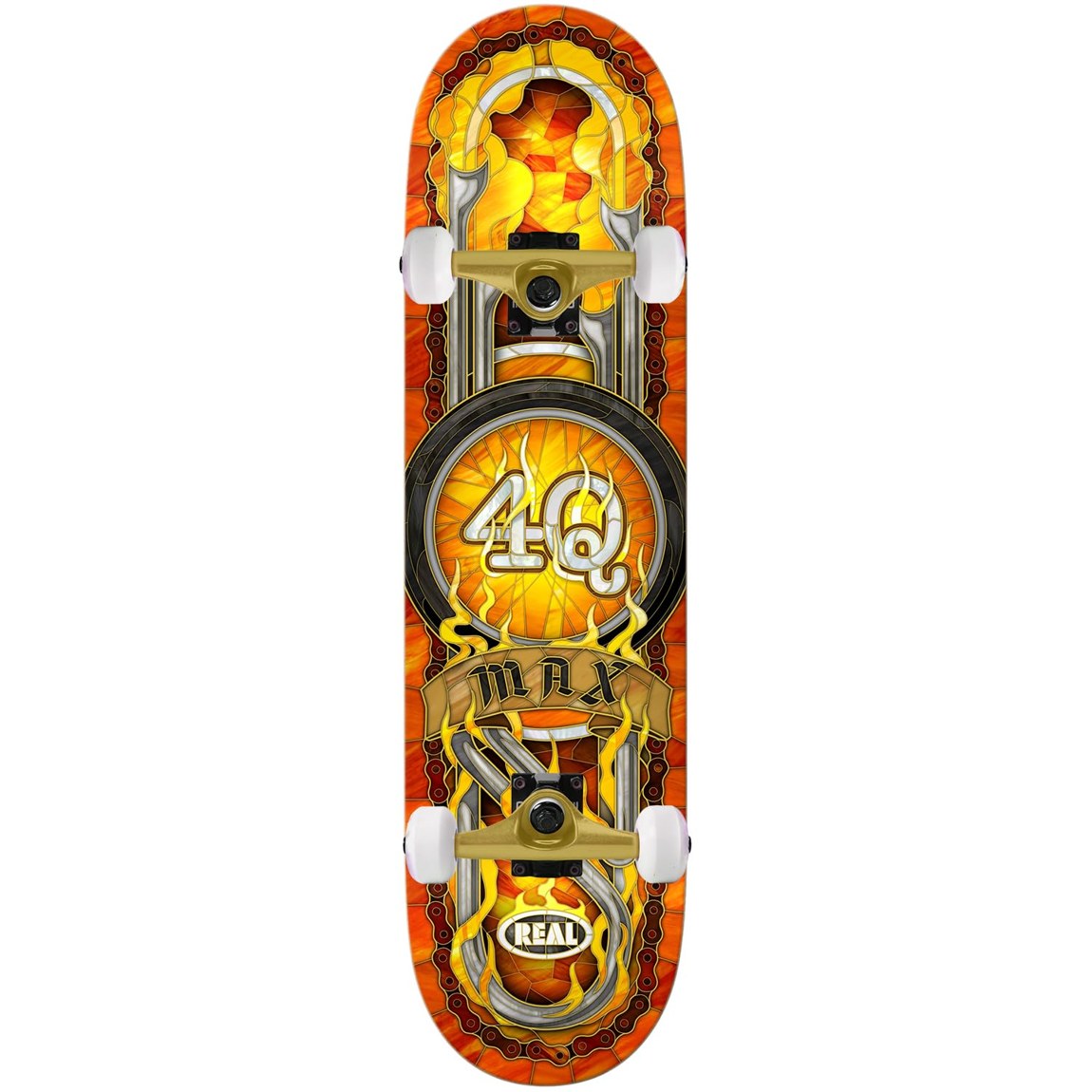 REAL Max Schaaf 4Q Cathedral スケートボード コンプリート 8.5インチ 完成品|Basqueバスク