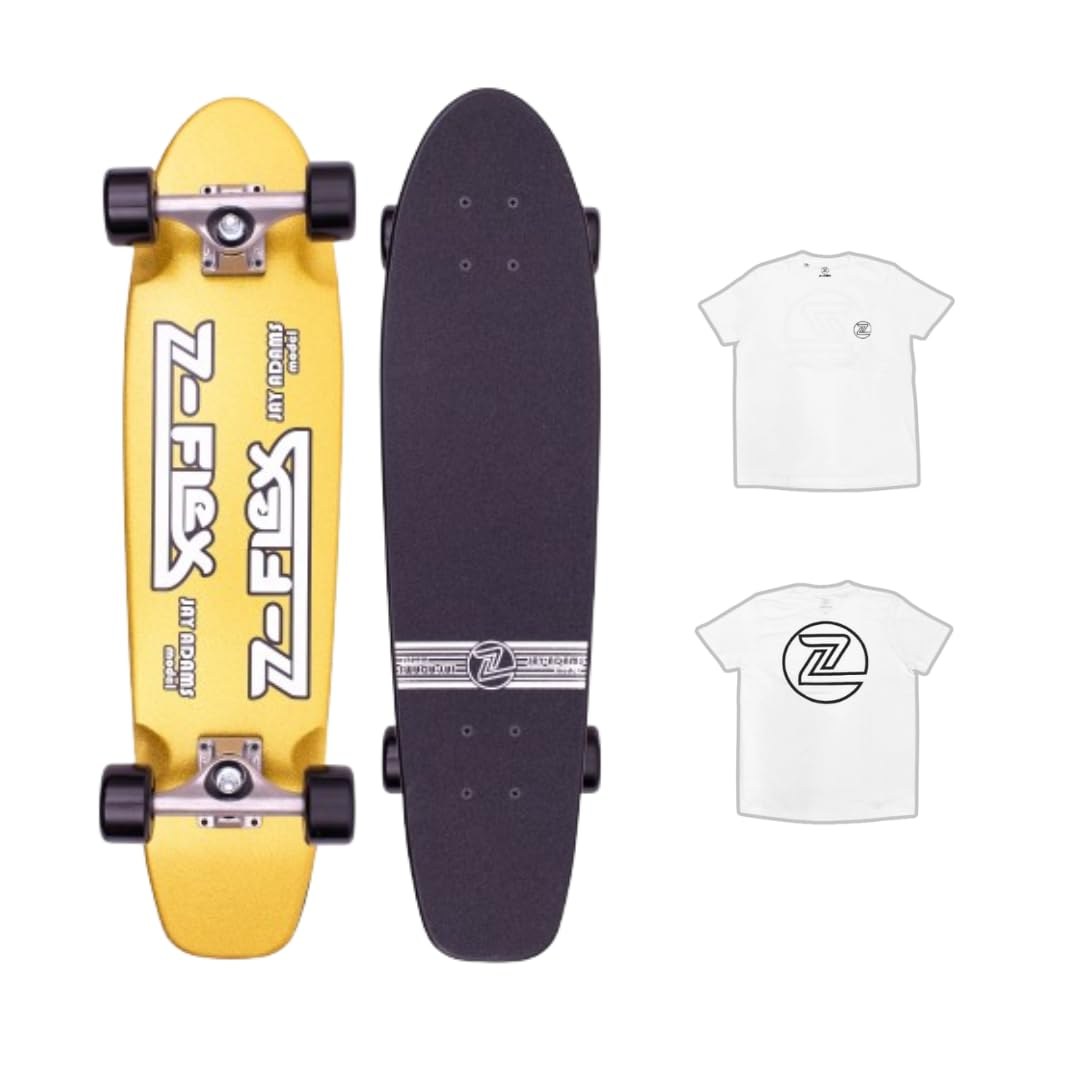 Z-Flex Skateboards Z-Cruiser 29インチ クルーザー スケートボード Tシャツセット ホワイト M|Basqueバスク
