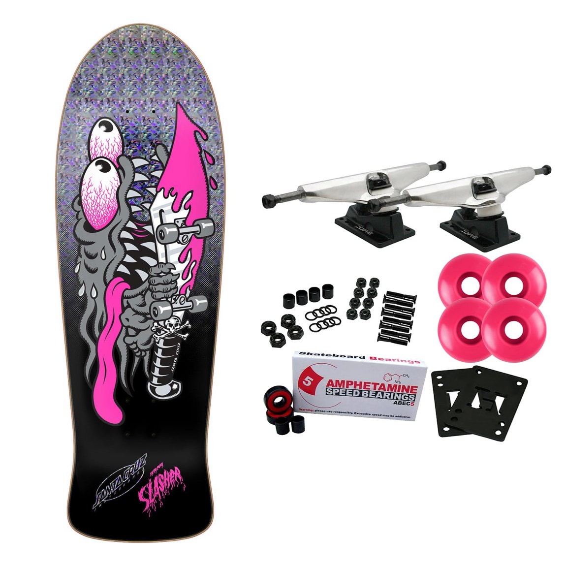 Santa Cruz Meek Slasher Reissue スケートボード コンプリート 10.1" x 31.13" 復刻モデル｜Basqueバスク