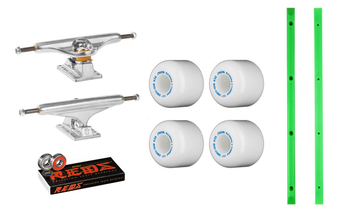 INDEPENDENT 129 トラック Powell Peralta ウィール Bones Reds ベアリング レール スケートボード パーツセット｜Basqueバスク