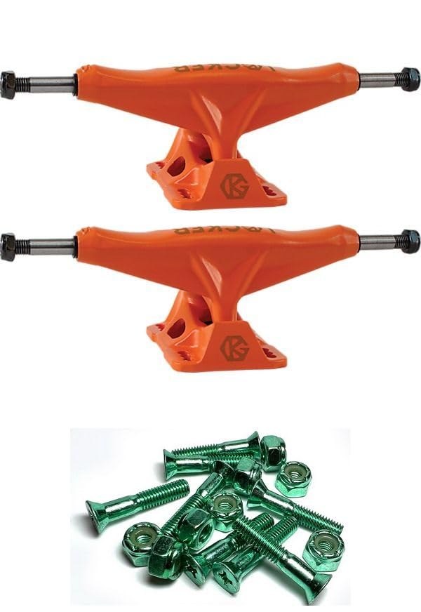 Grind King Truck Co. Locker Orange スケートボード トラック 5.4" Hanger 8.0" Axle ハードウェア付属|Basqueバスク