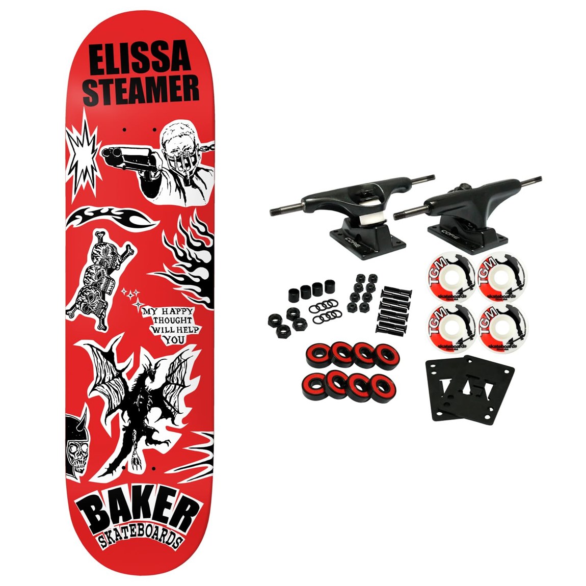 Baker Elissa Steamer Divine Evil スケートボード コンプリート 8.0" x 31.5"｜Basqueバスク 26,195円