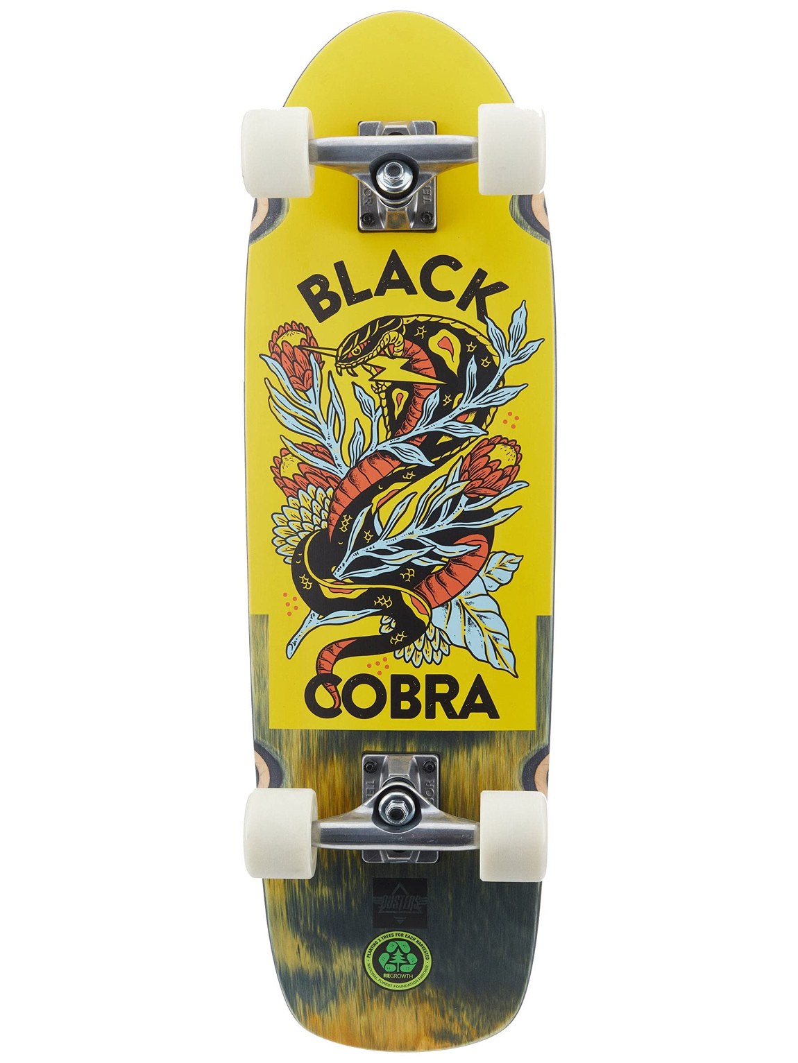 Dusters Cobra Yellow 29.5" クルーザー スケートボード コンプリート 8.75"|Basqueバスク