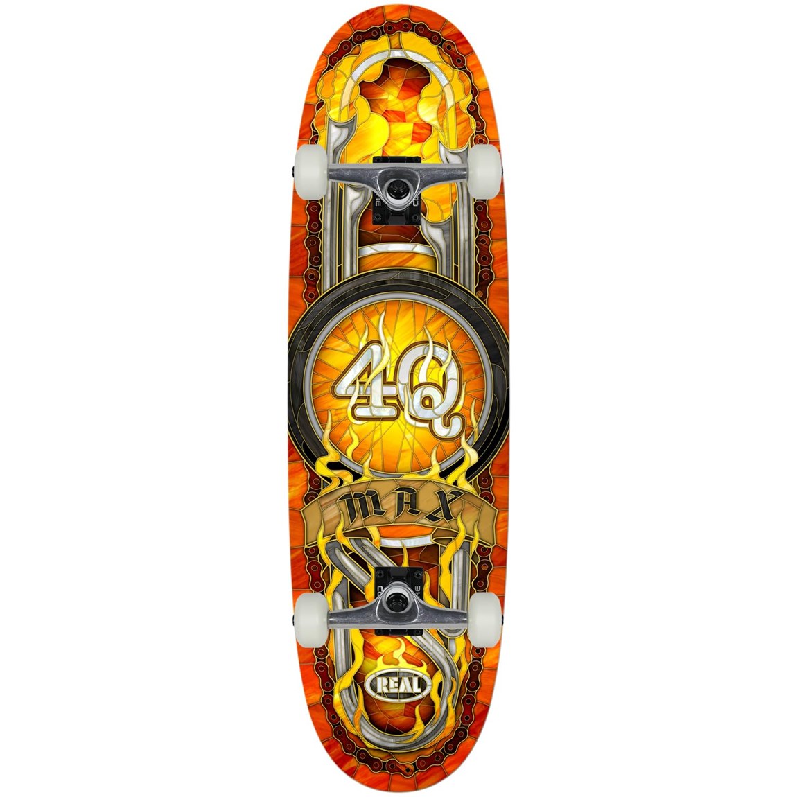 Real Max Schaaf 4Q Cathedral Egg コンプリート スケートボード 9.1" x 32"|Basqueバスク