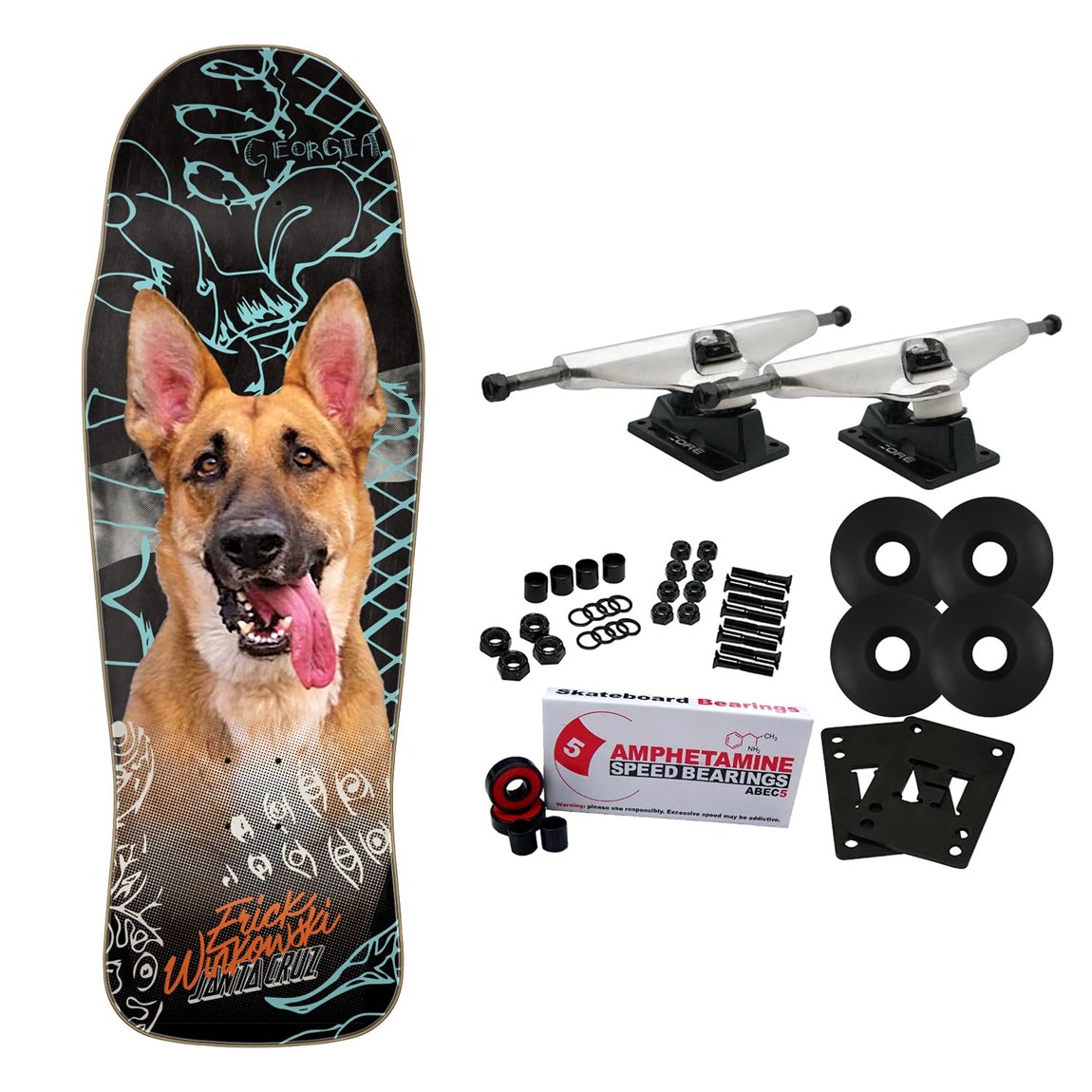 Santa Cruz Winkowski Tribute Pro Shaped スケートボード コンプリート 10.34" x 30.54"|Basqueバスク