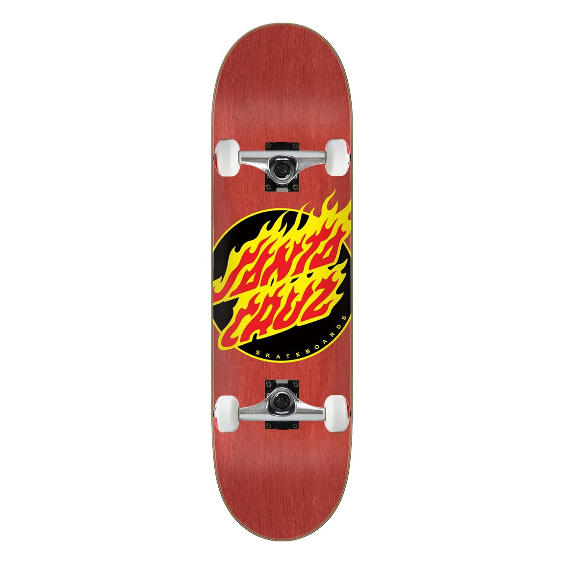 Santa Cruz Flame Dot コンプリート スケートボード 7.25" x 27" Super Micro キッズ向け|Basqueバスク
