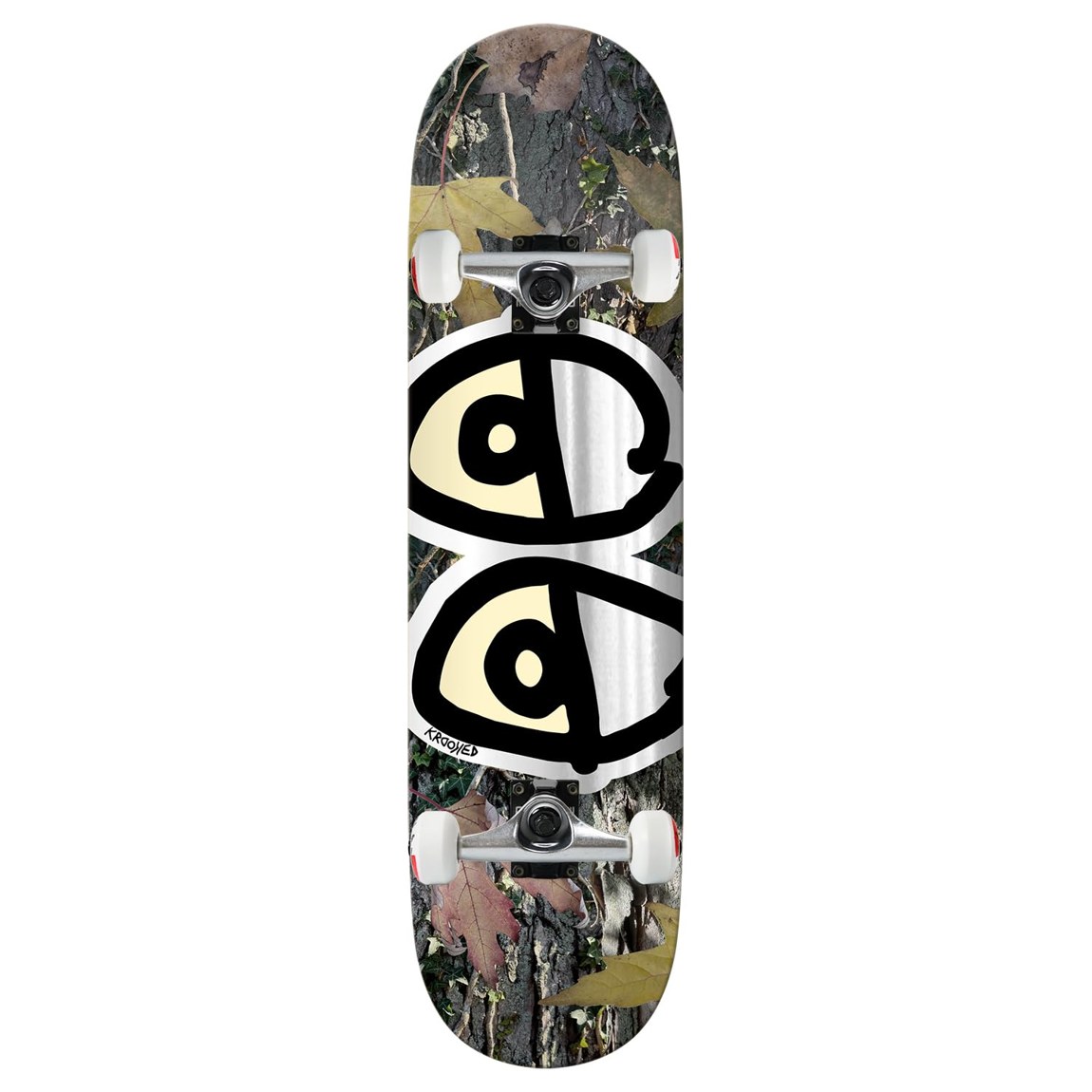 Krooked Team Eyes Camo 8.5" x 31.85" スケートボード コンプリート カモフラージュ|Basqueバスク