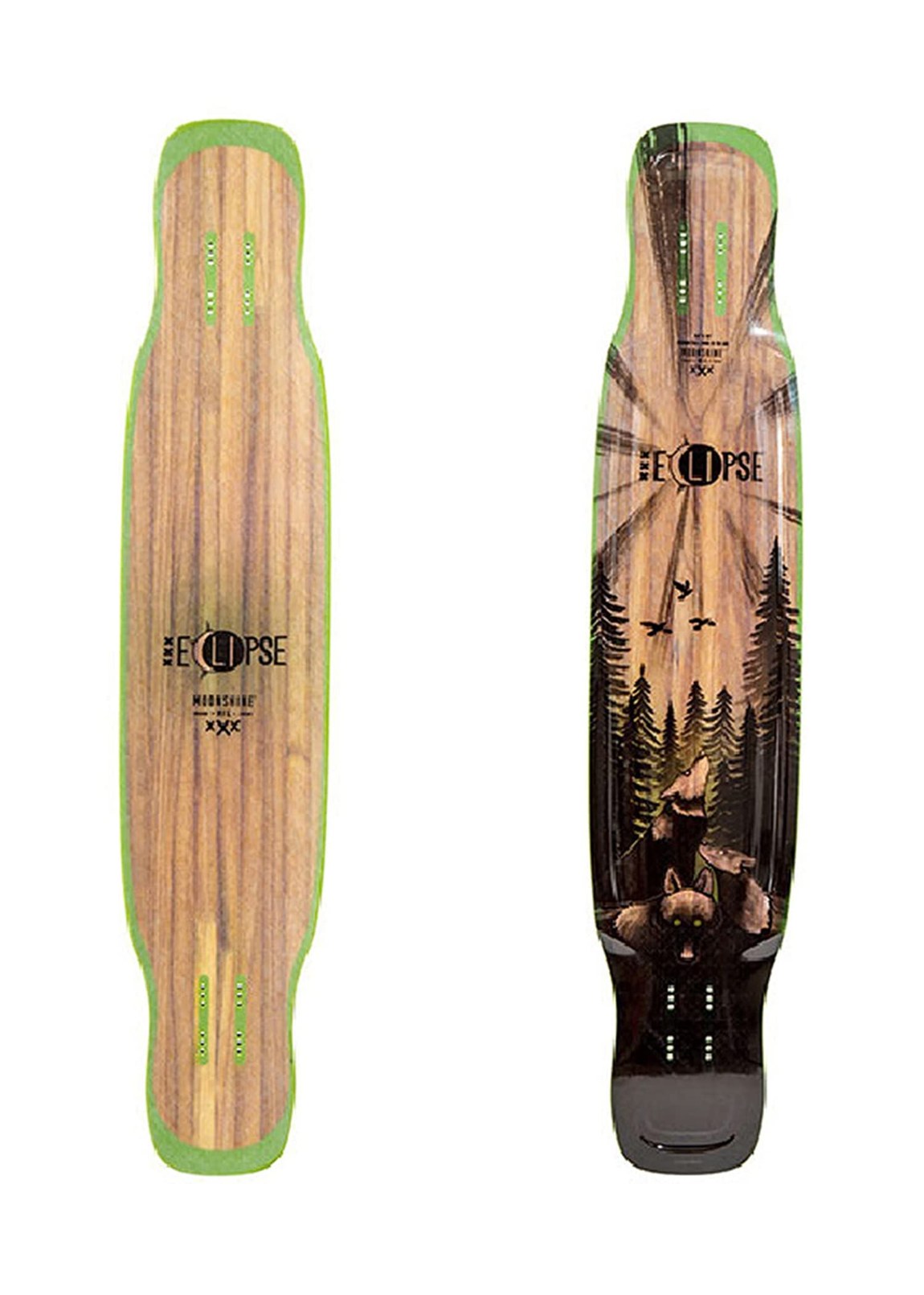 Moonshine Manufacturing Eclipse ロングボード デッキ 9.3" 46" スケートボード Medium Flex｜Basqueバスク