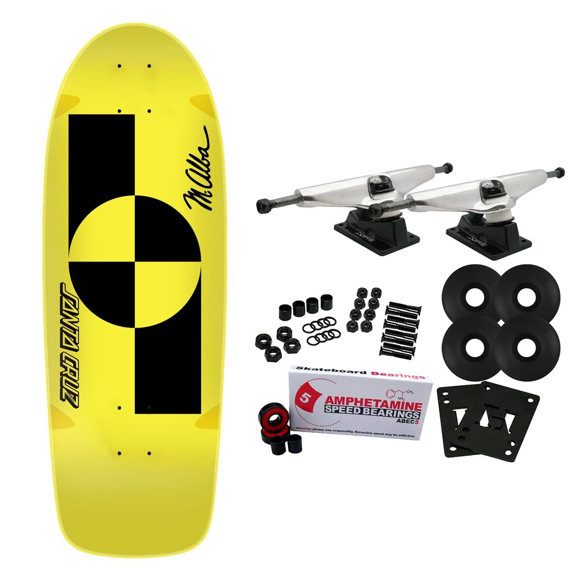 Santa Cruz Malba Crash Test Reissue スケートボード コンプリート 10.03" x 29.35"|Basqueバスク