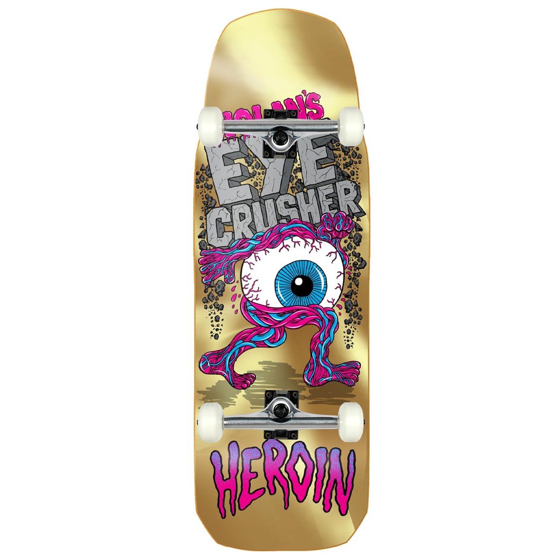 Heroin Skateboards Nolan Houghton Eye Crusher Gold スケートボード コンプリート 10" x 30.85"｜Basqueバスク 28,275円
