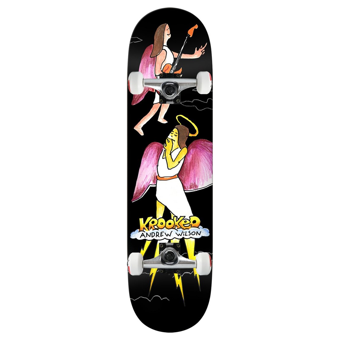 Krooked Wilson Angel True Fit コンプリート スケートボード 8.25" x 31.5" 組み立て済み|Basqueバスク