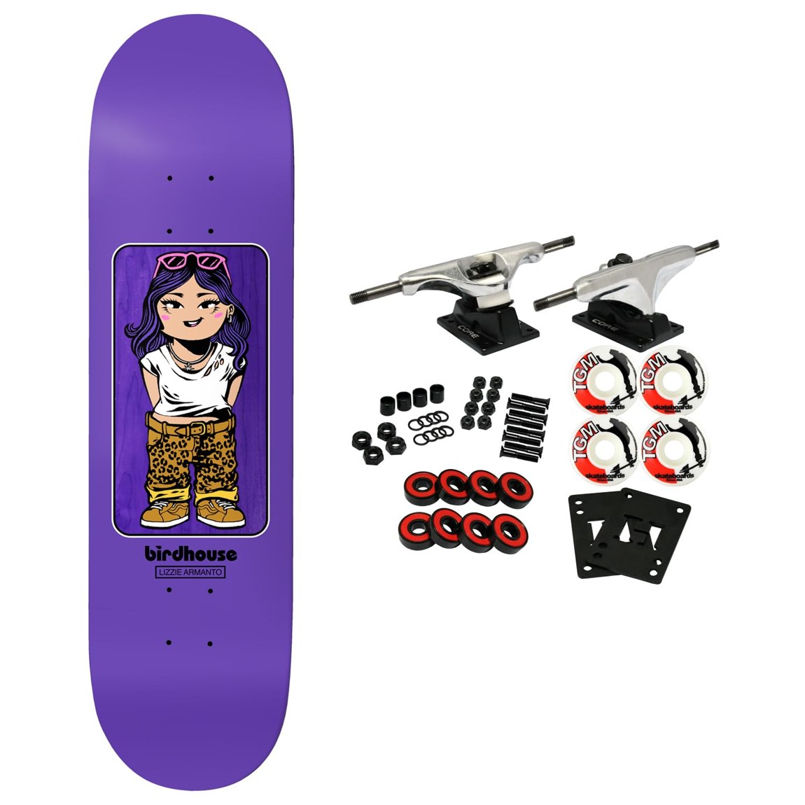 Birdhouse Lizzie Armanto Toy Box スケートボード コンプリート 8.0インチ|Basqueバスク