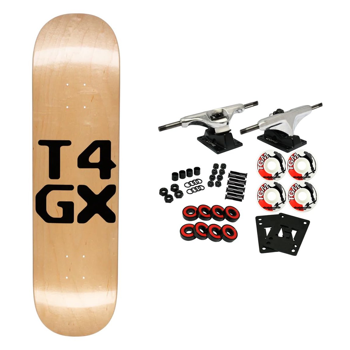 GX1000 T4 Natural スケートボード コンプリート 8.0" x 31.625"|Basqueバスク