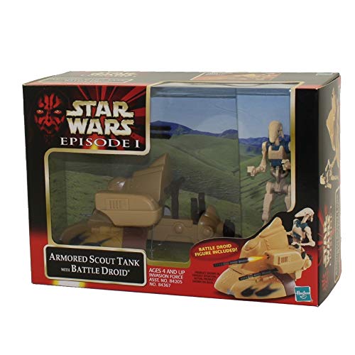 スター・ウォーズ エピソード1 バトル・ドロイド アマード・スカウト・タンク フィギュア Star Wars ビニール製 置物 グッズ 乗り物 コレクション｜Basqueバスク