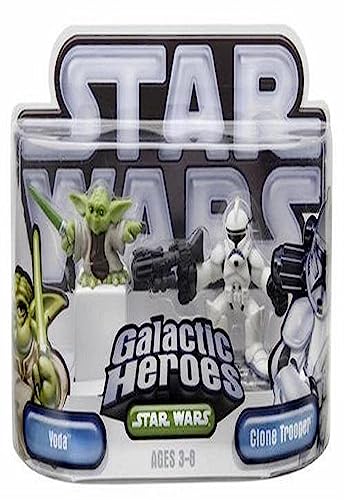 スターウォーズ ヨーダ & クローントルーパー エピソード2 フィギュア 2体セット Star Wars Galactic Heroes