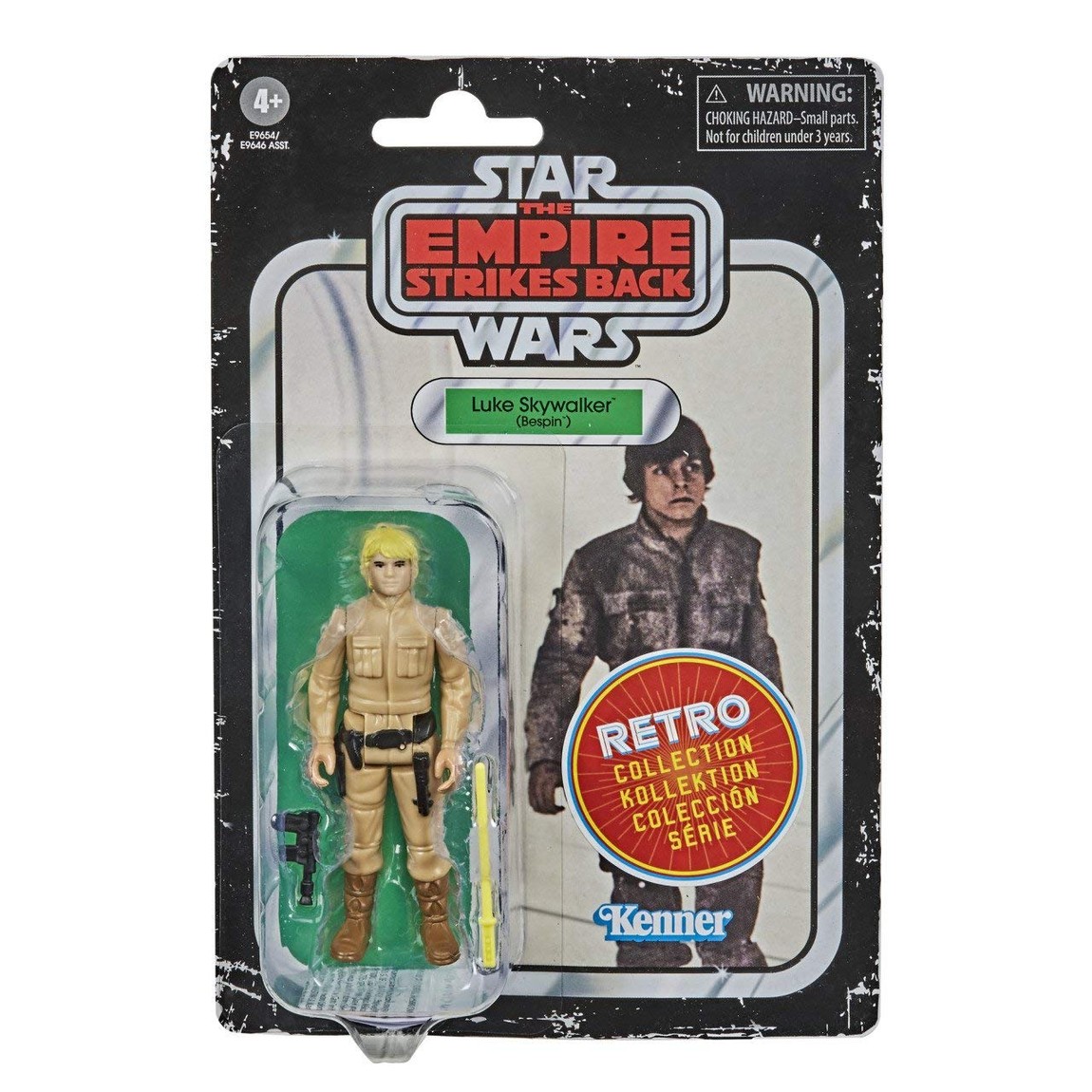 スターウォーズ レトロコレクション ルーク・スカイウォーカー（ベスピン版） アクションフィギュア 3.75インチ 帝国の逆襲 1980年代風デザイン｜Basqueバスク