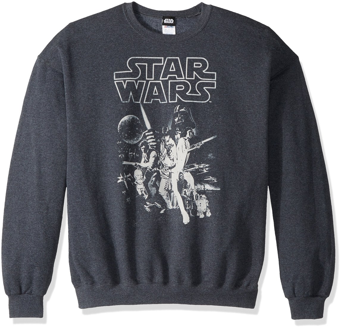 スターウォーズ Star Wars ルーク レイア ハン・ソロ ダース・ベイダー キャラクター集合 ポスターグラフィック スウェット 長袖 ユニセックス｜Basqueバスク