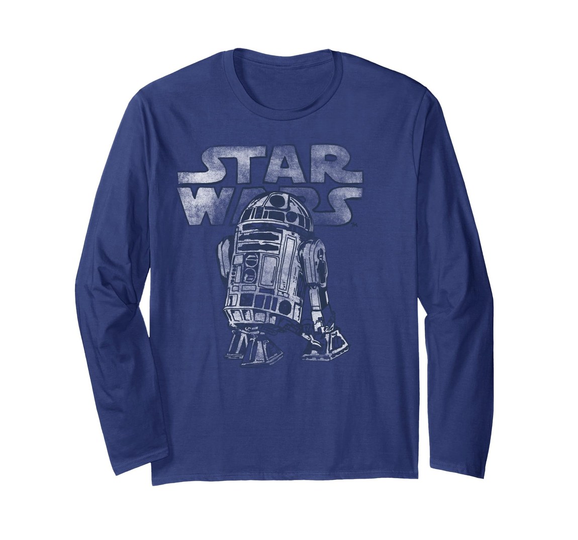 スターウォーズ R2-D2 ヴィンテージ調 グラフィック ロングTシャツ 長袖 ユニセックス|Basqueバスク