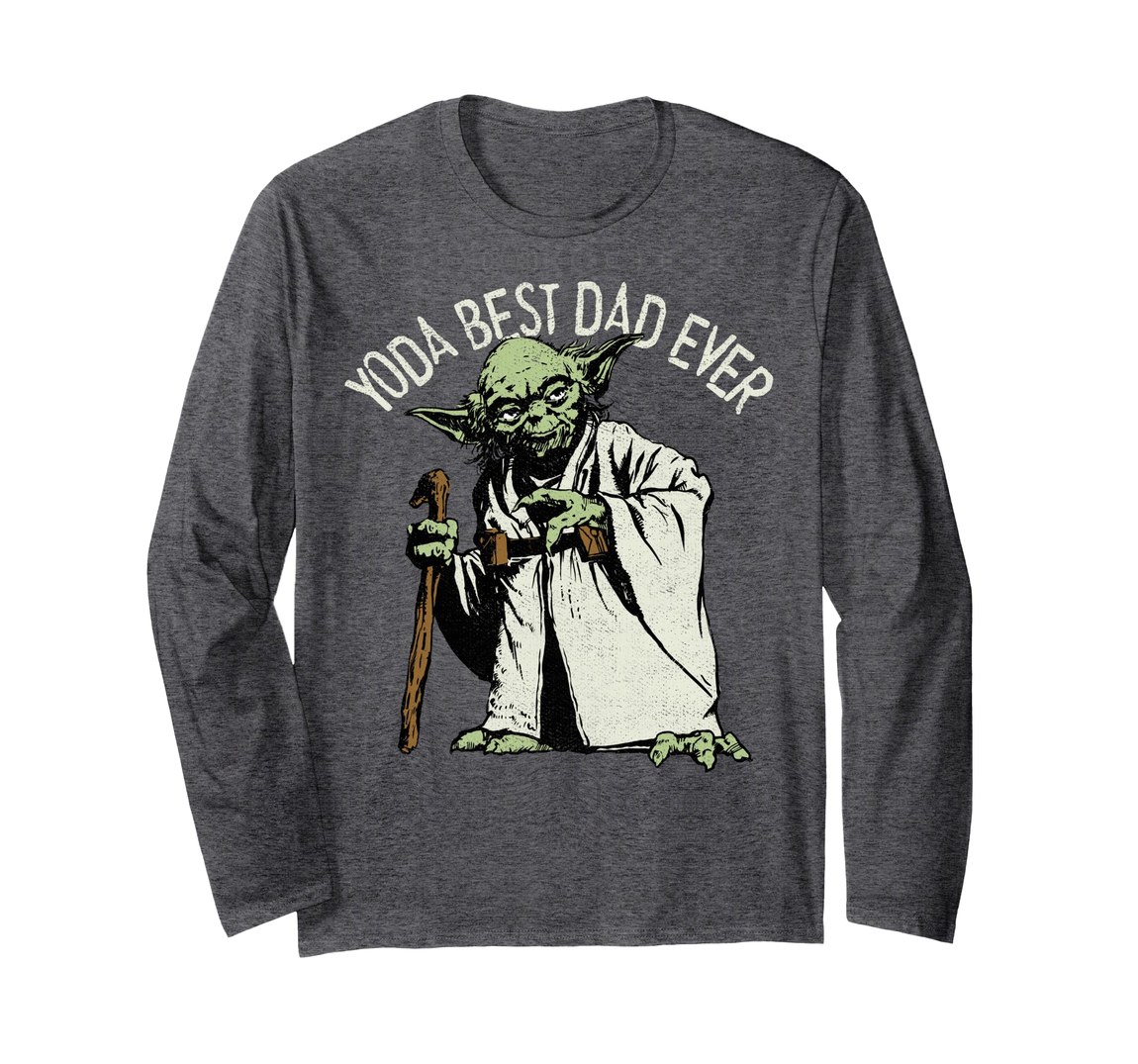 スターウォーズ ヨーダ Yoda Best Dad Ever グラフィック ロングTシャツ 長袖 メンズ|Basqueバスク