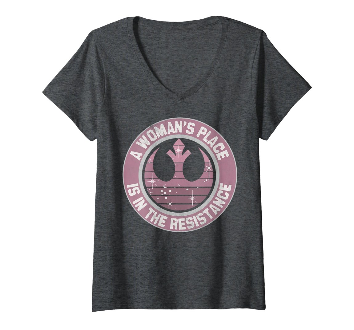 スターウォーズ レジスタンス Star Wars Resistance ギャラクシークレスト ロゴ Vネック Tシャツ 半袖 レディース｜Basqueバスク