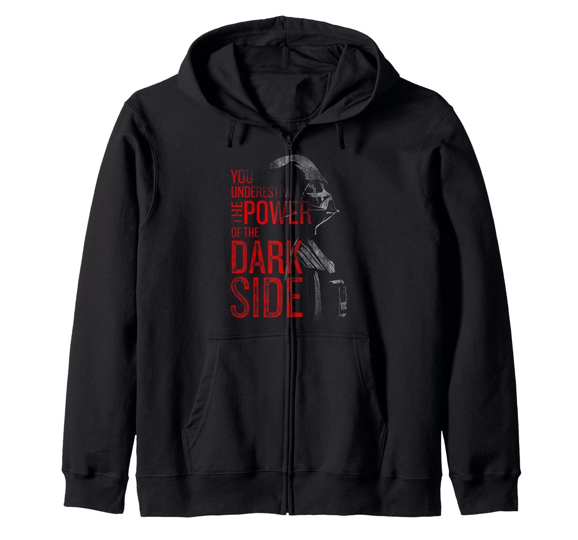 スターウォーズ ダース・ベイダー Darth Vader You Underestimate The Power ジップパーカー 長袖 ユニセックス｜Basqueバスク