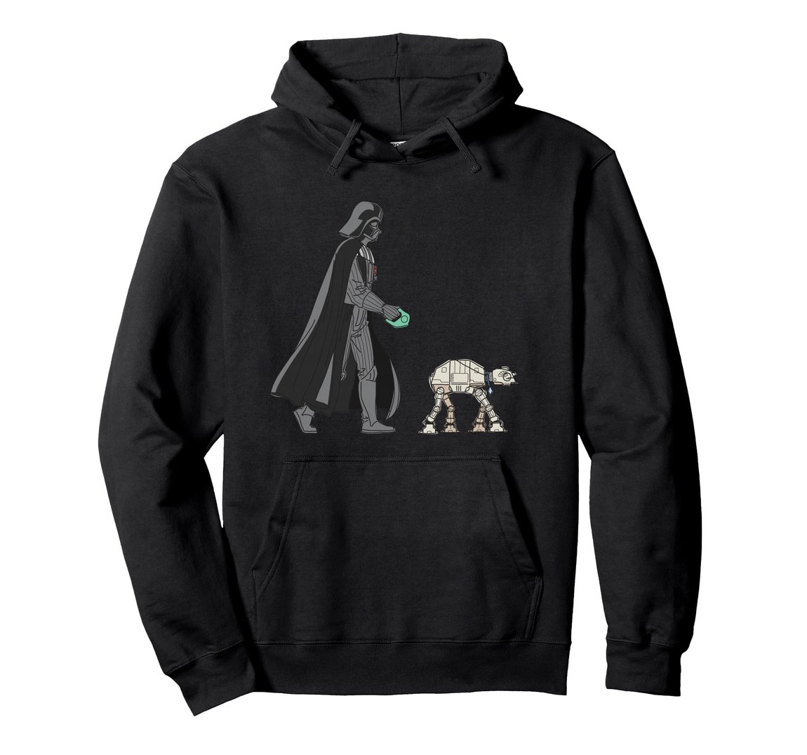 スターウォーズ ダース・ベイダー Darth Vader ドッグウォーカー 犬の散歩 ミーム プルオーバー パーカー スウェット 長袖 ユニセックス｜Basqueバスク
