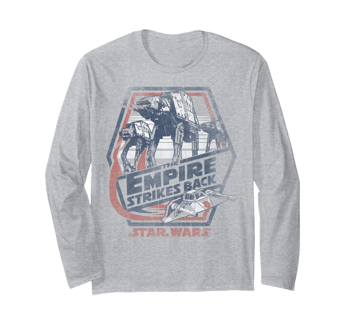 スター・ウォーズ エピソード5/帝国の逆襲 AT-AT ウォーカー Empire Strikes Back AT-AT Walkers デザイン ロングTシャツ 長袖 メンズ|Basqueバスク