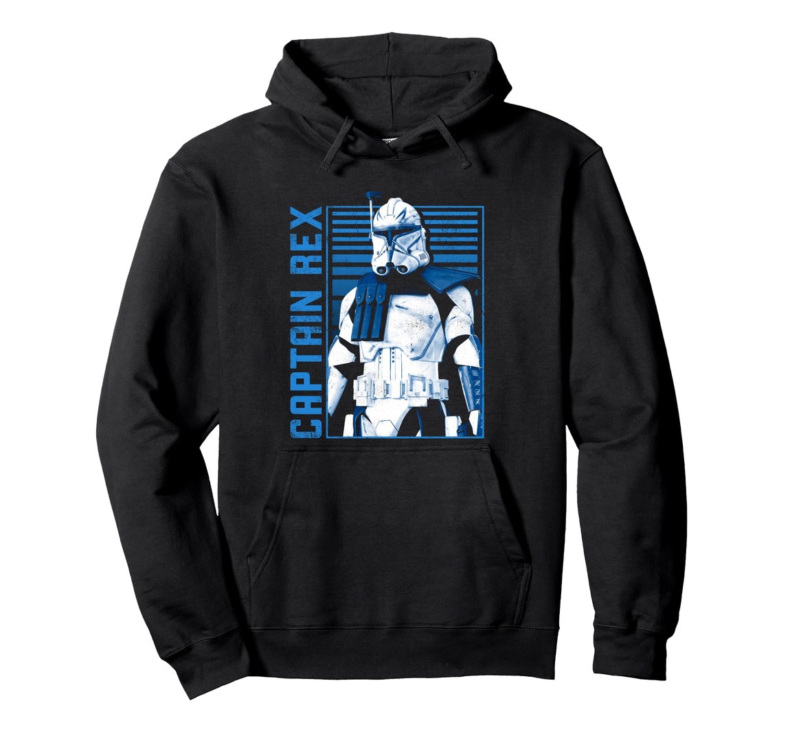 スターウォーズ アソーカ Ahsoka キャプテン・レックス Captain Rex ヴィンテージデザイン ポスター プルオーバー パーカー 長袖 ユニセックス｜Basqueバスク