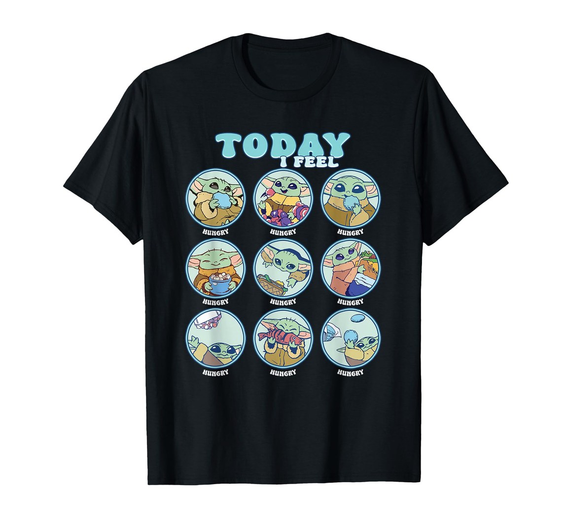 スターウォーズ マンダロリアン The Mandalorian グローグー Grogu Today I Feel Grid デザイン Tシャツ 半袖｜Basqueバスク
