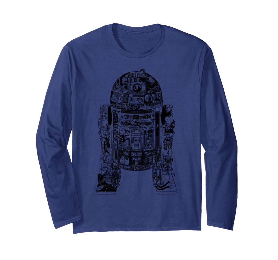 スターウォーズ R2-D2 エピック パネル グラフィック ロングTシャツ 長袖 Star Wars R2-D2｜Basqueバスク