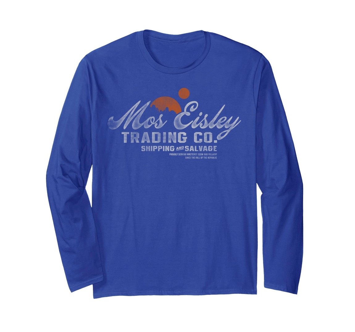 スターウォーズ モス・アイズリー Mos Eisley 貿易会社 ロゴ デザイン ロングTシャツ 長袖 ユニセックス｜Basqueバスク